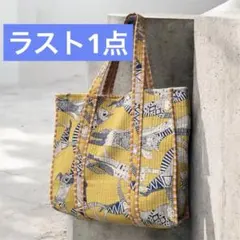 ラスト1点インド ブロックプリント トートバック