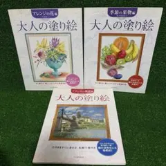 未使用 大人の塗り絵3冊セット - メルカリ