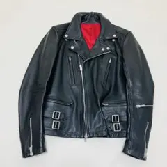 美品 NO ID カウレザーライトニングWライダースJKT レザージャケット