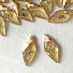 A3 シェル入りチャーム 24個 アクリル 樹脂 パーツ 大ぶり ゴールド金具