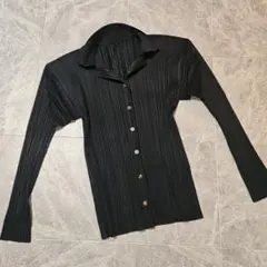 イッセイミヤケPLEATS PLEASE ブラック カーディガン 3