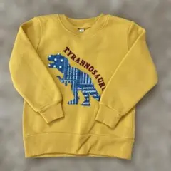 裏起毛　恐竜プリント トレーナー サイズ110