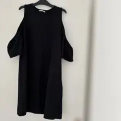 ZARA TRF オフショルダー ブラックワンピース