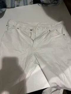 GU メンズ ホワイトデニムパンツ 36インチ