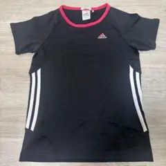 adidas ClimaLite 半袖Tシャツ レディース　黒/ピンク