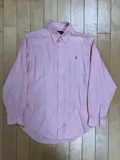 90s 古着Ralph Lauren OXFORD B/D SHIRT ピンク