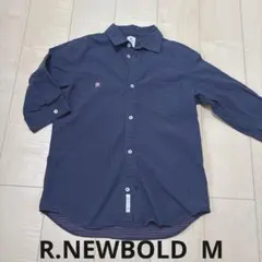 R.NEWBOLD アールニューボールド ドット柄 七分袖　シャツ メンズ　Mのサムネイル