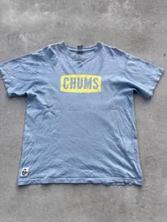 CHUMS Tシャツ ライトブルー L