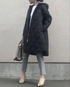 新品未使用【Emma Taylor】美シルエット3wayキルティングフードコート