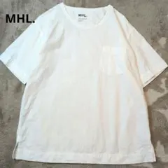 MHL. マーガレットハウエル 洗濯可 綿 プルオーバー ノーカラー シャツのサムネイル