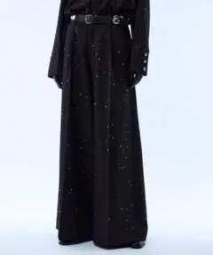 seyto サイズ1 / ラインストーンディティールワイドストレートパンツ