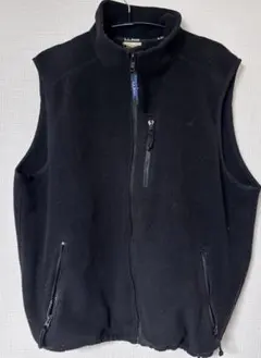 【90s】L.L.Bean ブラック フリースベスト　made in USA
