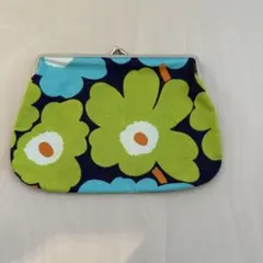 【美品】マリメッコ　ミニウニッコ　ブルー　ポーチ