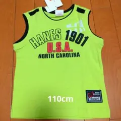 新品 西松屋Hanes ノースリーブ タンクトップ 黄緑色 110cmのサムネイル