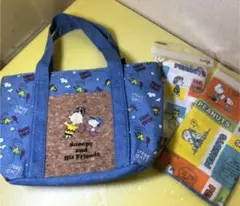 スヌーピー  保冷ランチバッグ　巾着　クロス