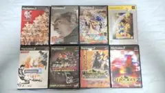 PS2 ゲームソフト セット　8枚　説明書なし　未動作確認　売り切り