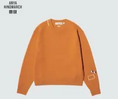 ユニクロ　アニヤハインドマーチ　オレンジ　セーター