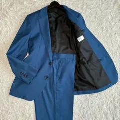 ◎極美品 garage room 春夏カラー 洗えるスーツ 紺