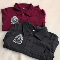 重ね着服長袖ポロシャツ130cm2枚セット