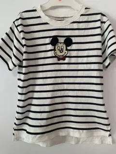ミッキーマウス ストライプTシャツ 130cm