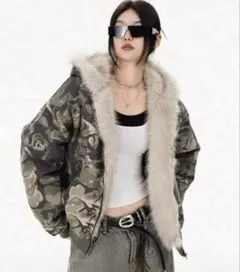 迷彩　ファージャケット