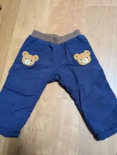 ネイビー クマ刺繍 ボトムス