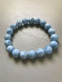 新品ドミニカ産ラリマーブレスレット  11ミリ