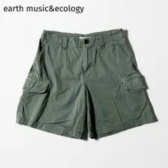 earth music&ecology カーゴハーフパンツ カーキ S コットンのサムネイル