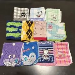【中古】タオルハンカチ　11枚セット