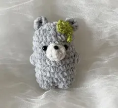 【ハンドメイド】　あみぐるみ　クローバークマ　くま