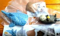 川崎誠二の木彫りの動物たち　マスコットフィギュア　　3種