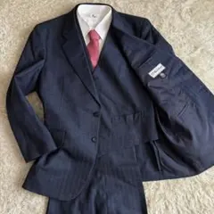 【日本製】Three Pearl スリーピーススーツ A6 ネイビー