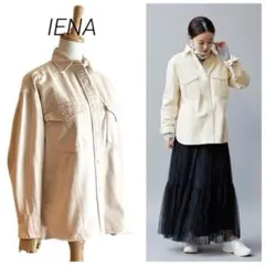 美品 IENA フレンチサージ カバーオール 24SS 近年モデル アイボリー 