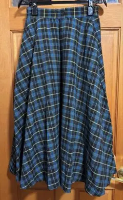 chocol raffine robeチェック フレアスカート