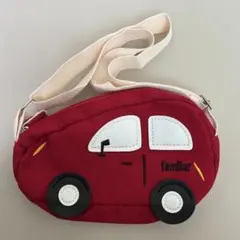 familiar 車型 ショルダーバッグ 赤色　ポシェット【美品】のサムネイル