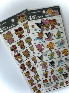 【正規品】 【24時間以内発送】 サンリオ 日焼け キティ 4サイズステッカー