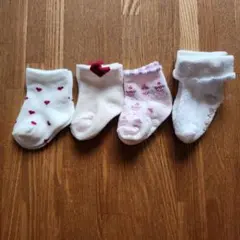 ベビー靴下セット ハート柄 リボン付き7～9cm