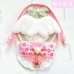 いつぬい ぬい用 羽 付 ゆらゆら いちご スタイ よだれかけ ピンク モンぬい モンぬい ぬい用 羽付 ゆらゆら いちご スタイ よだれかけ 薄ピンク