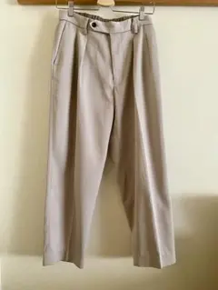 【 WYM】HIGH TWISTED GABA WIDE TUCK SLACKSのサムネイル