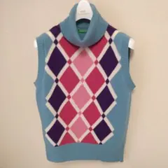 ベネトン　タートルニットベスト　良品