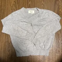 【SNIDEL 】スナイデル ビジューカーディガン グレー ショート丈 Vネック