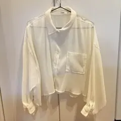 しまむらシアーシャツ　シースルーシャツクロップドシャツ