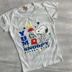 SNOOPY スヌーピー　tシャツ　半袖　スタッズ　ユニバーサル 白　グレー