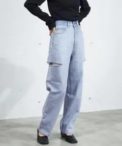 ティップトップ サイドダメージデニムパンツ Sサイズ