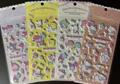 正規品　4点セット　サンリオキャラクターシール　ぷっくりシール　マシュマロシール