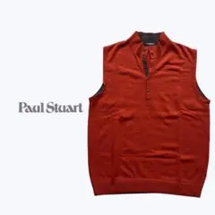 Paul Stuart オレンジ ノースリーブベスト L カシミヤ