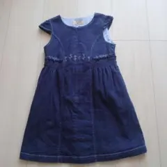 ファミリアfdashデニムジャンバースカート刺繍付き110cm