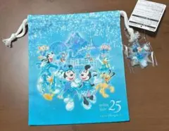 東京ディズニーリゾート 25周年 巾着 新品未使用　タグ付きのサムネイル