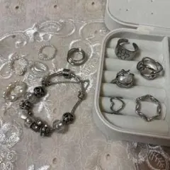 アクセサリー シルバー パール 指輪 ブレスレット 11点セット まとめ売り