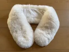 フェイクファー マフラー つけ襟 付け襟 白